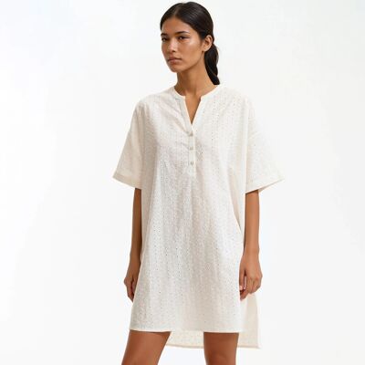 ANNE WEYBURN Camicia da notte con ricamo anglaise, maniche a 3/4 ANNE WEYBURN Camicia da notte con ricamo anglaise, maniche a 3/4
