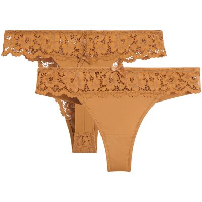 LA REDOUTE COLLECTIONS Confezione da 2 tanga Signatures, GIROFLE LA REDOUTE COLLECTIONS Confezione da 2 tanga Signatures, GIROFLE