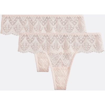 LA REDOUTE COLLECTIONS Confezione da 2 tanga tutto pizzo, Lison LA REDOUTE COLLECTIONS Confezione da 2 tanga tutto pizzo, Lison