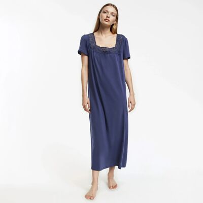 ANNE WEYBURN Camicia da notte pizzo e cotone pettinato ANNE WEYBURN Camicia da notte pizzo e cotone pettinato