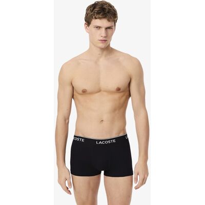LACOSTE Set di 3 boxer tinta unita, cotone elasticizzato LACOSTE Set di 3 boxer tinta unita, cotone elasticizzato