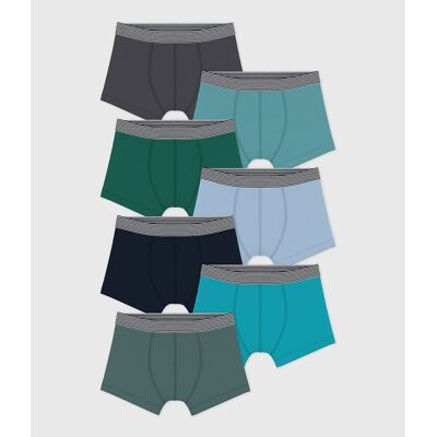 PETIT BATEAU Confezione da 7 boxer tinta unita in cotone PETIT BATEAU Confezione da 7 boxer tinta unita in cotone