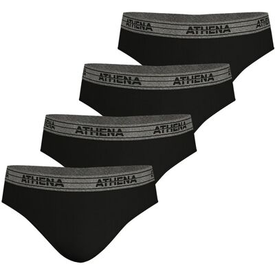 Athena Confezione da 4 slip basic cotone Athena Confezione da 4 slip basic cotone