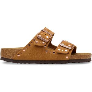 BIRKENSTOCK Sabot doppio cinturino in pelle scamosciata Arizona Rivetti BIRKENSTOCK Sabot doppio cinturino in pelle scamosciata Arizona Rivetti