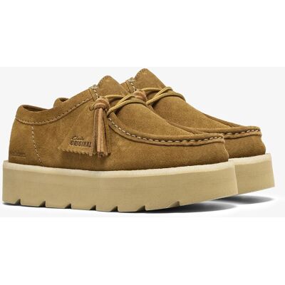 CLARKS Scarpe in pelle scamosciata, suola con zeppa, MEARE WALLA CLARKS Scarpe in pelle scamosciata, suola con zeppa, MEARE WALLA