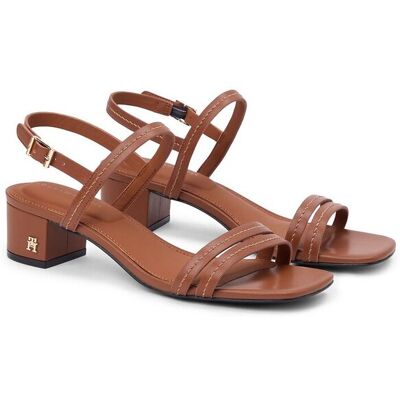 TOMMY HILFIGER Sandali con tacco in pelle TOMMY HILFIGER Sandali con tacco in pelle