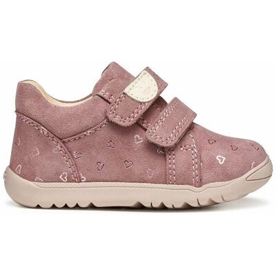GEOX Sneakers pelle primi passi patte a strappo Macchia GEOX Sneakers pelle primi passi patte a strappo Macchia