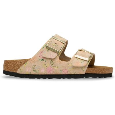 BIRKENSTOCK Sabot con doppio cinturino in pelle scamosciata Arizona BIRKENSTOCK Sabot con doppio cinturino in pelle scamosciata Arizona
