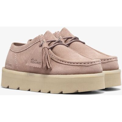 CLARKS Scarpe in pelle scamosciata, suola con zeppa, MEARE WALLA CLARKS Scarpe in pelle scamosciata, suola con zeppa, MEARE WALLA