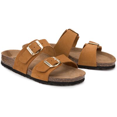 LA REDOUTE COLLECTIONS Sabot in pelle scamosciata doppie fibbie LA REDOUTE COLLECTIONS Sabot in pelle scamosciata doppie fibbie