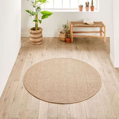 LA REDOUTE INTERIEURS Tappeto rotondo effetto iuta beige - Tappeto LA REDOUTE INTERIEURS Tappeto rotondo effetto iuta beige - Tappeto