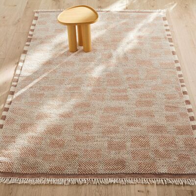Tappeto Dalmia in Lana e Cotone, Handmade Tappeto Dalmia in Lana e Cotone, Handmade