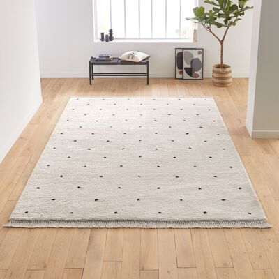 La Redoute Interieurs Ava - pois bianchi e neri - tappeto berbero La Redoute Interieurs Ava - pois bianchi e neri - tappeto berbero