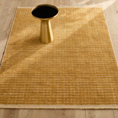 AM.PM Ubin Tappeto fatto a mano in lana e cotone - Design a spina di pesce moderno AM.PM Ubin Tappeto fatto a mano in lana e cotone - Design a spina di pesce moderno