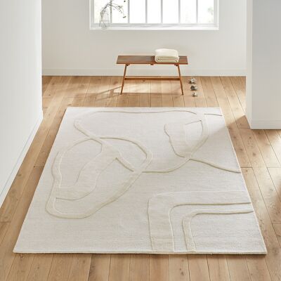 LA REDOUTE INTERIEURS Tappeto in lana Caila - Motivi astratti, Beige LA REDOUTE INTERIEURS Tappeto in lana Caila - Motivi astratti, Beige