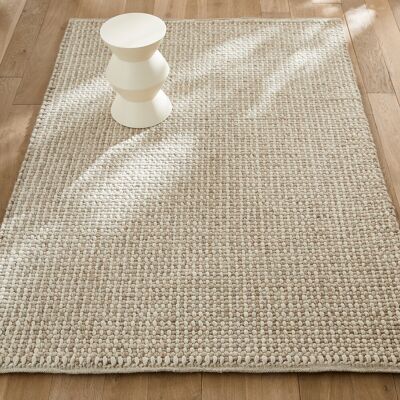AM.PM Tappeto Nisha in Lana - Spesso, Tessuto a Mano Beige Naturale AM.PM Tappeto Nisha in Lana - Spesso, Tessuto a Mano Beige Naturale