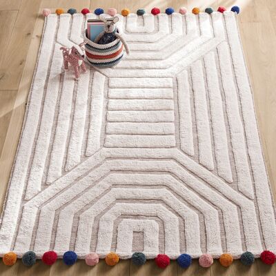 AM.PM Tappeto bambino cotone bio tufté, Ponponi AM.PM Tappeto bambino cotone bio tufté, Ponponi