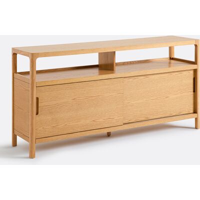LA REDOUTE INTERIEURS Credenza bassa in frassino massiccio impiallacciato rovere, 2 ante, 1 scomparto, TRESS LA REDOUTE INTERIEURS Credenza bassa in frassino massiccio impiallacciato rovere, 2 ante, 1 scomparto, TRESS