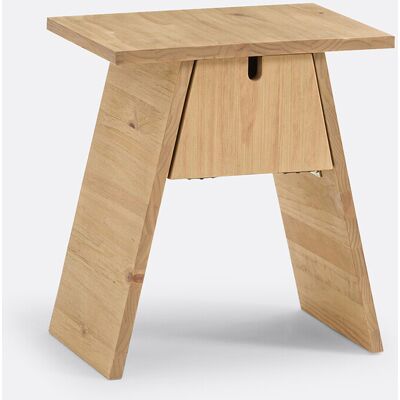 Redoute Interieurs Comodino - Asayo - Legno di pino massiccio - Stile giapponese - 42x47x30 cm Redoute Interieurs Comodino - Asayo - Legno di pino massiccio - Stile giapponese - 42x47x30 cm