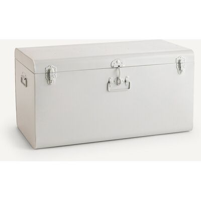 Am.pm Baule in metallo bianco - Baule di stoccaggio Am.pm Baule in metallo bianco - Baule di stoccaggio