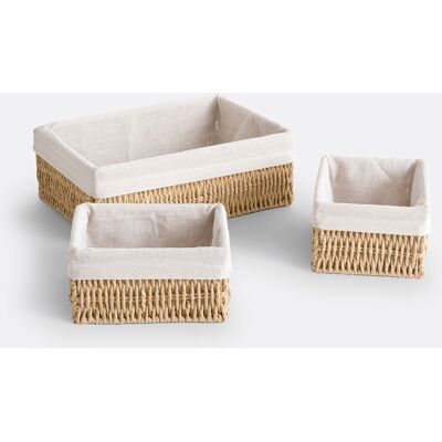 LA REDOUTE INTERIEURS Set di 3 cestini beige - Organizzazione LA REDOUTE INTERIEURS Set di 3 cestini beige - Organizzazione