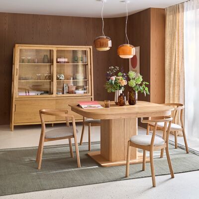 LA REDOUTE INTERIEURS Vetrina in frassino massiccio e impiallacciatura in rovere, 4 ante, altezza 180 cm, Tress LA REDOUTE INTERIEURS Vetrina in frassino massiccio e impiallacciatura in rovere, 4 ante, altezza 180 cm, Tress