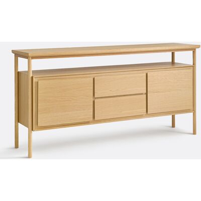 LA REDOUTE INTERIEURS Credenza a 2 ante, 2 cassetti, impiallacciatura di rovere, Elina LA REDOUTE INTERIEURS Credenza a 2 ante, 2 cassetti, impiallacciatura di rovere, Elina