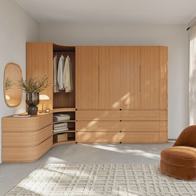 AM.PM Elemento guardaroba per cabina armadio modulare, impiallacciato rovere, EVORIA AM.PM Elemento guardaroba per cabina armadio modulare, impiallacciato rovere, EVORIA