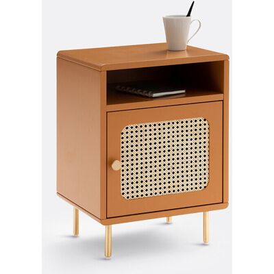 LA REDOUTE INTERIEURS Comodino - Porta reversibile, Fronte in vimini, Stile anni '50 LA REDOUTE INTERIEURS Comodino - Porta reversibile, Fronte in vimini, Stile anni '50