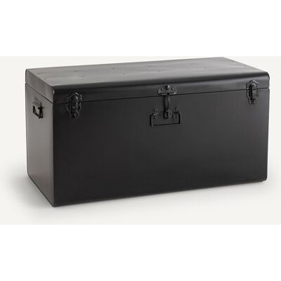 Am.pm Baul in metallo Denise - Nero - 80x40x40 cm Am.pm Baul in metallo Denise - Nero - 80x40x40 cm
