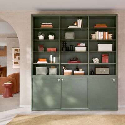 LA REDOUTE INTERIEURS Libreria, finitura pittura opaca, 15 vani e 3 ante, ALEXANDRIE LA REDOUTE INTERIEURS Libreria, finitura pittura opaca, 15 vani e 3 ante, ALEXANDRIE