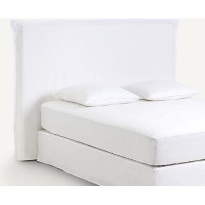Fodera in lino lavato Sandor - Bianco - 135cm - Fodera per testata Fodera in lino lavato Sandor - Bianco - 135cm - Fodera per testata