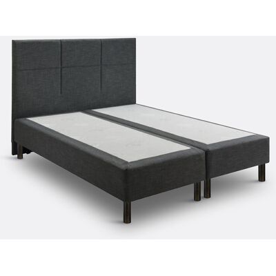 Letto Boxspring Moderno Grigio Chinato Epeda - Supporto Materasso & Testiera Letto Boxspring Moderno Grigio Chinato Epeda - Supporto Materasso & Testiera