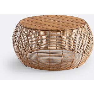 LA REDOUTE INTERIEURS Tavolino basso rotondo in resina e acacia Madalina - Coffee Table LA REDOUTE INTERIEURS Tavolino basso rotondo in resina e acacia Madalina - Coffee Table