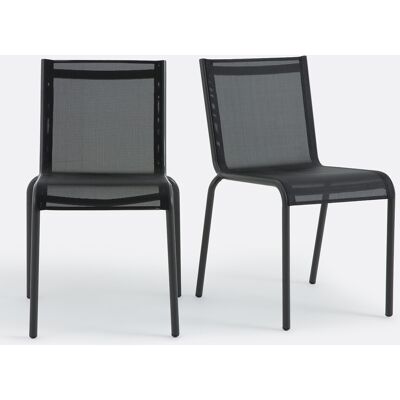 LA REDOUTE INTERIEURS Set di 2 sedie da giardino in alluminio e textilene, ZORY LA REDOUTE INTERIEURS Set di 2 sedie da giardino in alluminio e textilene, ZORY