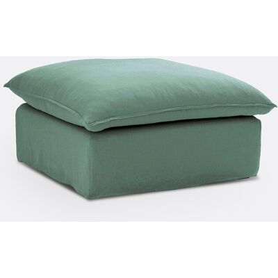 LA REDOUTE INTERIEURS Pouf in lino arrugato verde - Pouf LA REDOUTE INTERIEURS Pouf in lino arrugato verde - Pouf