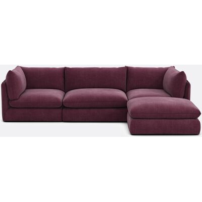 LA REDOUTE INTERIEURS Divano modulare a 3 posti con pouf, tessuto strutturato, Malo LA REDOUTE INTERIEURS Divano modulare a 3 posti con pouf, tessuto strutturato, Malo