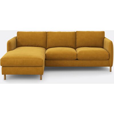 LA REDOUTE INTERIEURS Loméo Divano letto ad angolo sinistro - Velluto Giallo LA REDOUTE INTERIEURS Loméo Divano letto ad angolo sinistro - Velluto Giallo