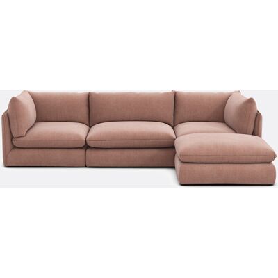 LA REDOUTE INTERIEURS Divano modulare a 3 posti con pouf, tessuto strutturato, Malo LA REDOUTE INTERIEURS Divano modulare a 3 posti con pouf, tessuto strutturato, Malo