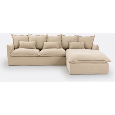 LA REDOUTE INTERIEURS Copertura in lino beige Odna - Divano LA REDOUTE INTERIEURS Copertura in lino beige Odna - Divano