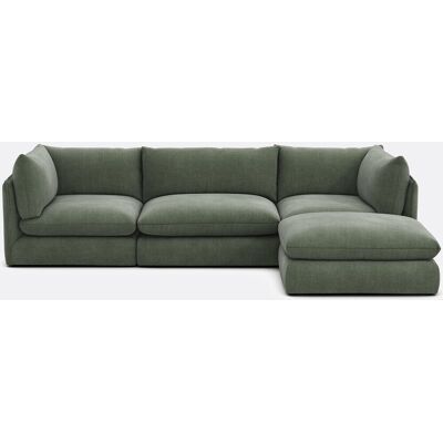 LA REDOUTE INTERIEURS Divano modulare a 3 posti con pouf, tessuto strutturato, Malo LA REDOUTE INTERIEURS Divano modulare a 3 posti con pouf, tessuto strutturato, Malo