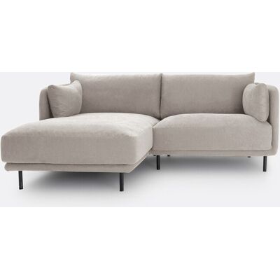 La Redoute Interieurs - Victor - Divano angolo compatto - tessuto strutturato grigio chiaro - Sofa La Redoute Interieurs - Victor - Divano angolo compatto - tessuto strutturato grigio chiaro - Sofa