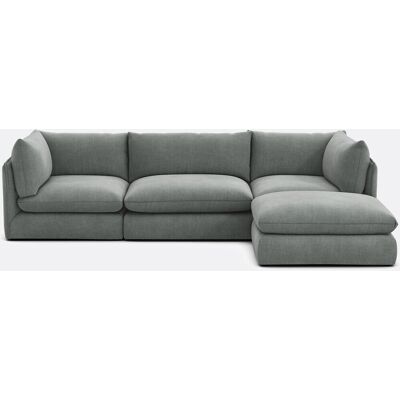 LA REDOUTE INTERIEURS Divano modulare a 3 posti con pouf, tessuto strutturato, Malo LA REDOUTE INTERIEURS Divano modulare a 3 posti con pouf, tessuto strutturato, Malo
