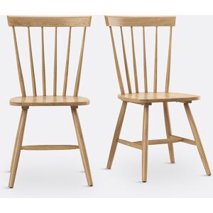 LA REDOUTE INTERIEURS Set di 2 sedie a stecche in hevea massiccio, Jyko LA REDOUTE INTERIEURS Set di 2 sedie a stecche in hevea massiccio, Jyko