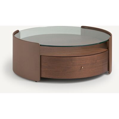 Am.pm Tavolo basso in noce e pelle - Coffee Table Am.pm Tavolo basso in noce e pelle - Coffee Table
