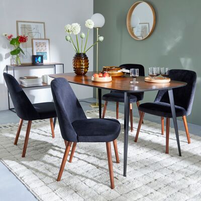 LA REDOUTE INTERIEURS Tavolo da pranzo vintage intarsiato, 6 posti a sedere, WATFORD LA REDOUTE INTERIEURS Tavolo da pranzo vintage intarsiato, 6 posti a sedere, WATFORD