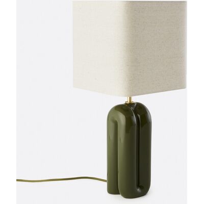 LA REDOUTE INTERIEURS Lampada da tavolo ceramica e lino, Malo LA REDOUTE INTERIEURS Lampada da tavolo ceramica e lino, Malo