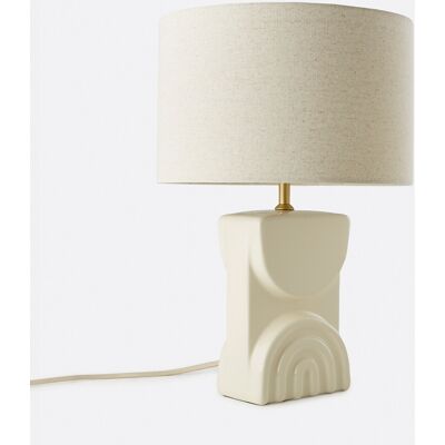 LA REDOUTE INTERIEURS Lampada da tavolo ceramica e lino, Topia LA REDOUTE INTERIEURS Lampada da tavolo ceramica e lino, Topia