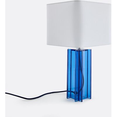 LA REDOUTE INTERIEURS Lampada da tavolo in vetro colorato e lino, BIMO LA REDOUTE INTERIEURS Lampada da tavolo in vetro colorato e lino, BIMO