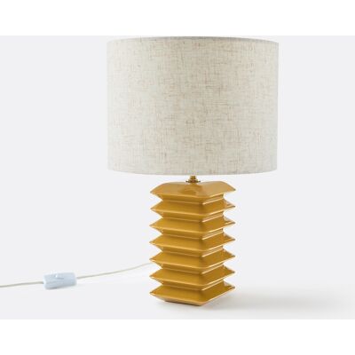 LA REDOUTE INTERIEURS Lampada da tavolo in ceramica e lino, Remilo LA REDOUTE INTERIEURS Lampada da tavolo in ceramica e lino, Remilo